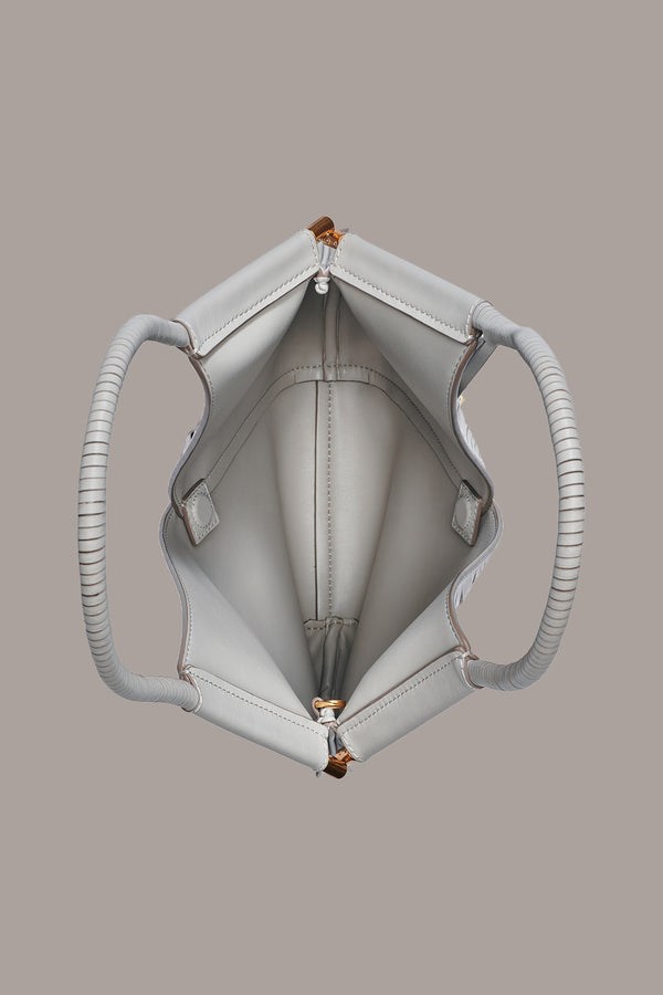 Donna Karan BALDWIN LASER-CUT MINI SHOULDER BAG Zinc