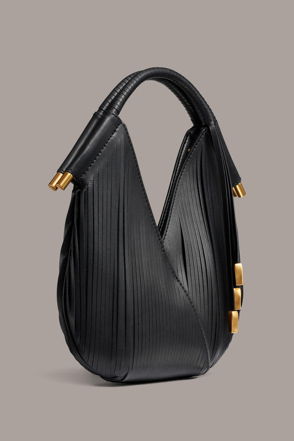 Donna Karan BALDWIN MINI LASER-CUT CROSSBODY BAG Black / Gold