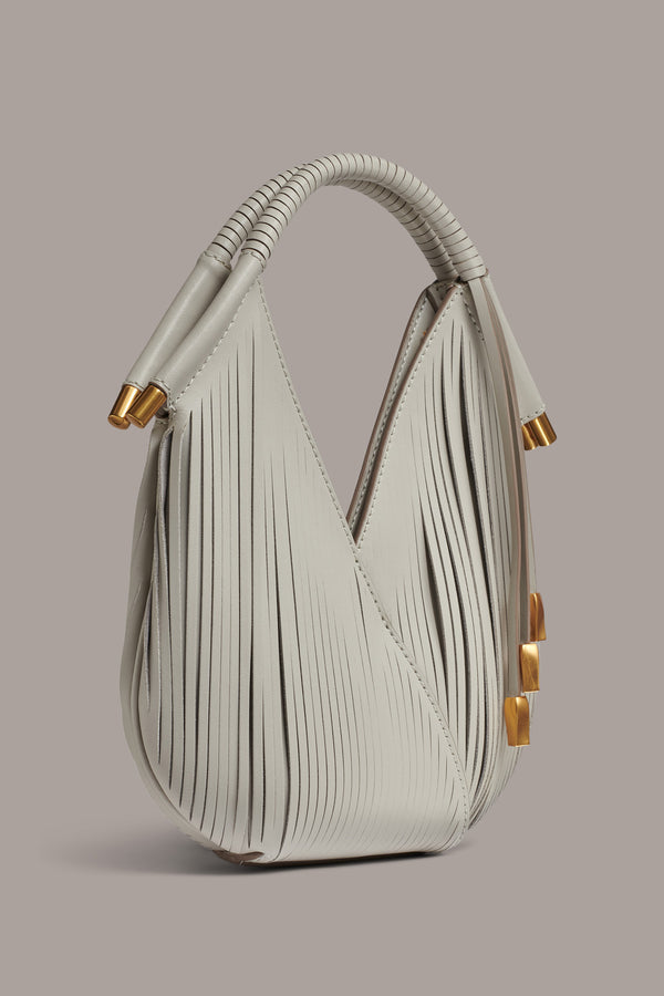 Donna Karan BALDWIN MINI LASER-CUT CROSSBODY BAG Zinc