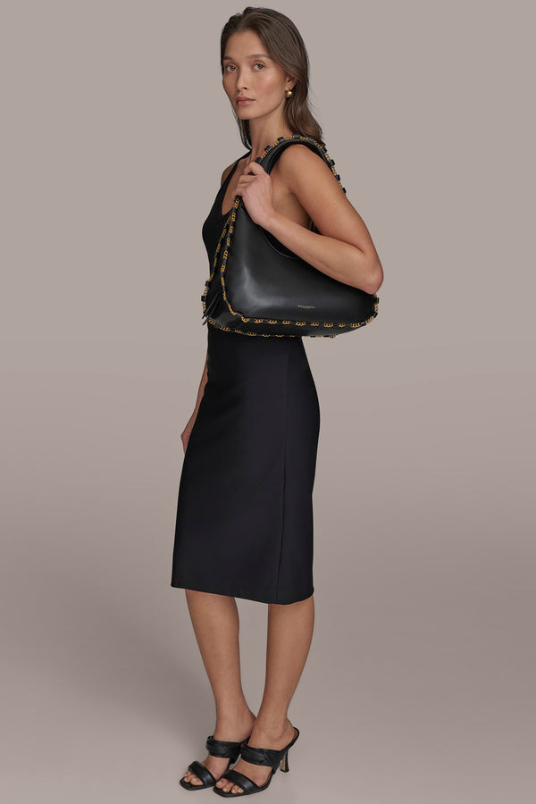 Donna Karan BATISTE SMALL SHOULDER BAG BRILLIANT WHITE