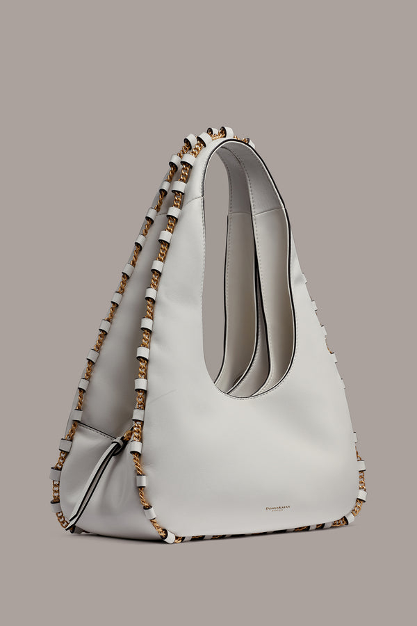 Donna Karan BATISTE SMALL SHOULDER BAG BRILLIANT WHITE