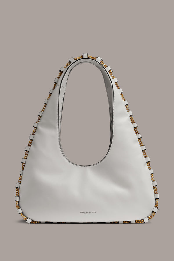 donna karan BATISTE SMALL SHOULDER BAG BRILLIANT WHITE