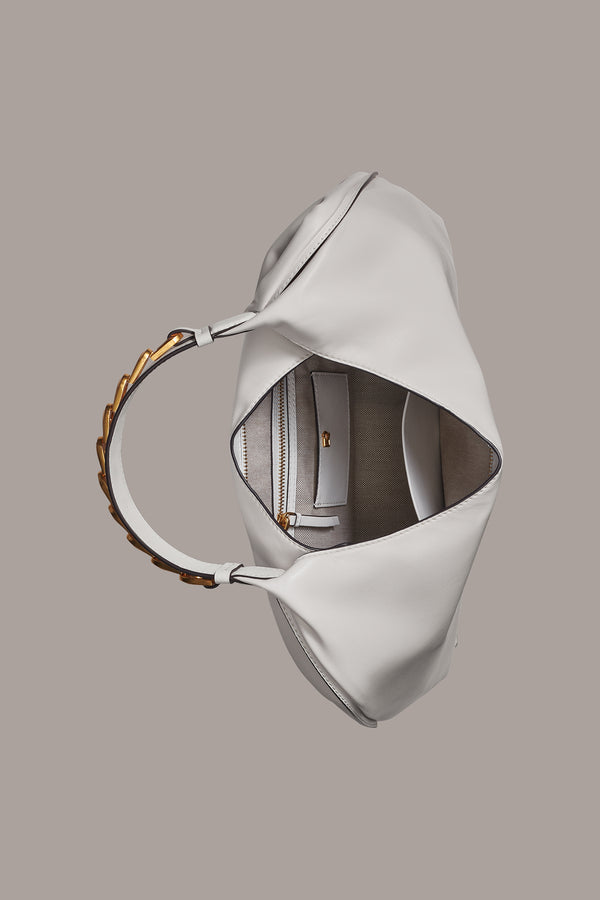 Donna Karan BELLMORE SMALL SHOULDER BAG Brilliant White