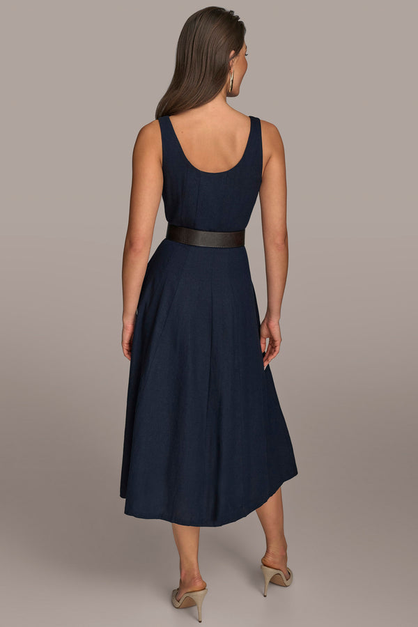Donna Karan A LINE MIDI DRESS NIGHTFALL