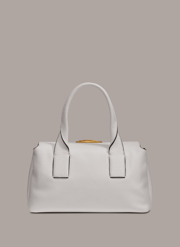 Donna Karan AMAGANSETT SATCHEL BAG Brilliant White