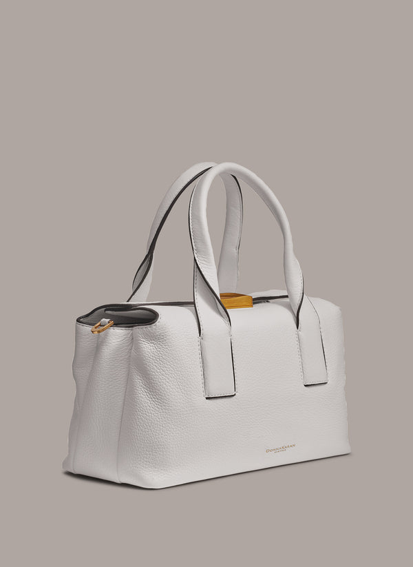 Donna Karan AMAGANSETT SATCHEL BAG Brilliant White