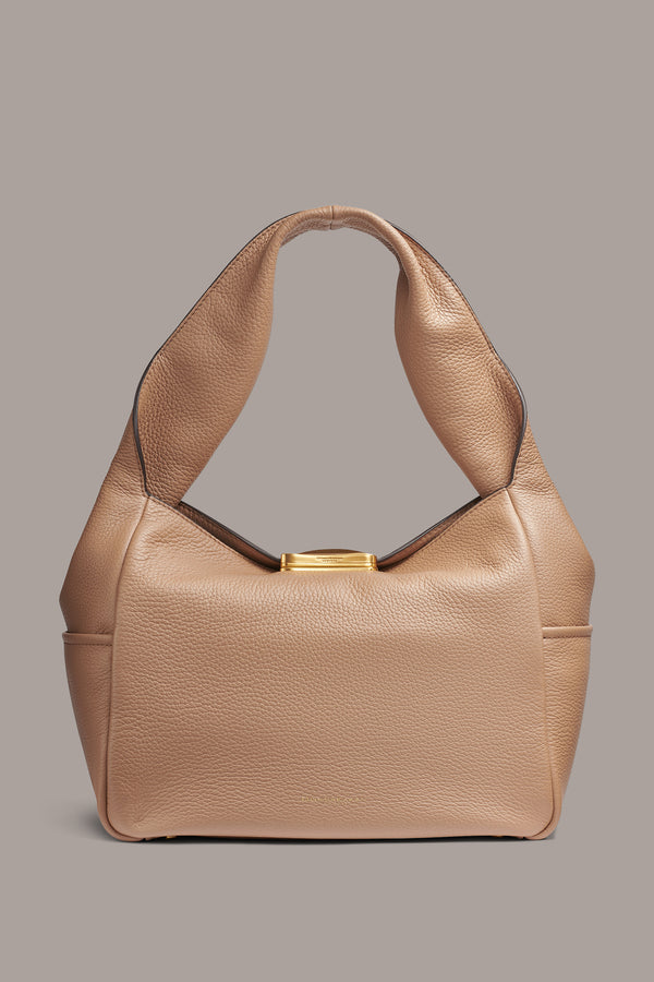 donna karan AMAGANSETT SHOULDER BAG TOASTED ALMOND