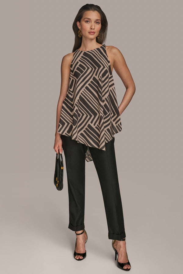 Donna Karan ASYMMETRIC TOP Black/Sand Combo