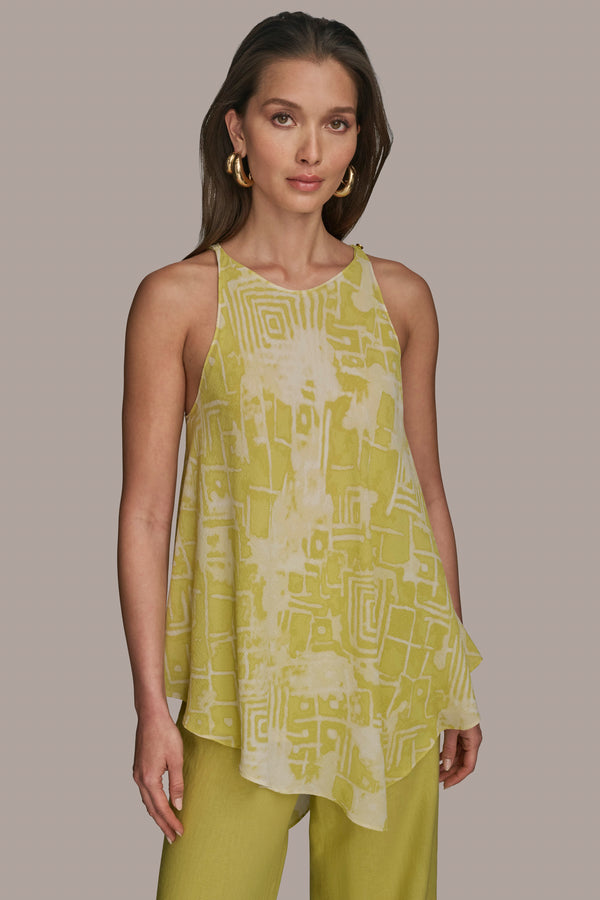 donna karan ASYMMETRIC TOP Scuffed Citron Multi