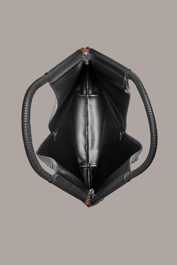 Donna Karan BALDWIN LASER-CUT SHOULDER BAG Black