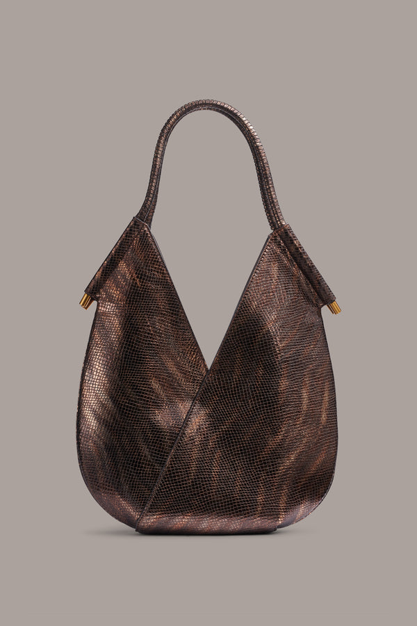 Donna Karan BALDWIN MINI SHOULDER Snake Gold