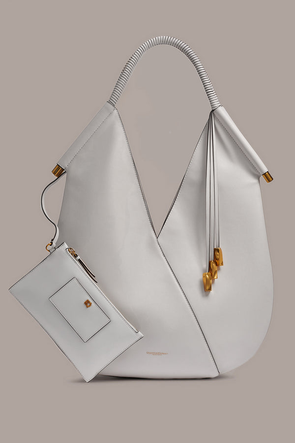 donna karan BALDWIN SHOULDER BAG BRILLIANT WHITE