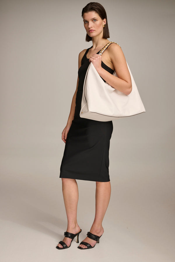 Donna Karan BELLMORE XL HOBO BAG Sand