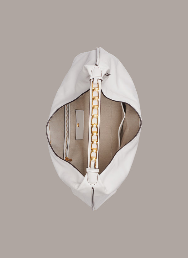 Donna Karan BELLMORE XL HOBO Brilliant White