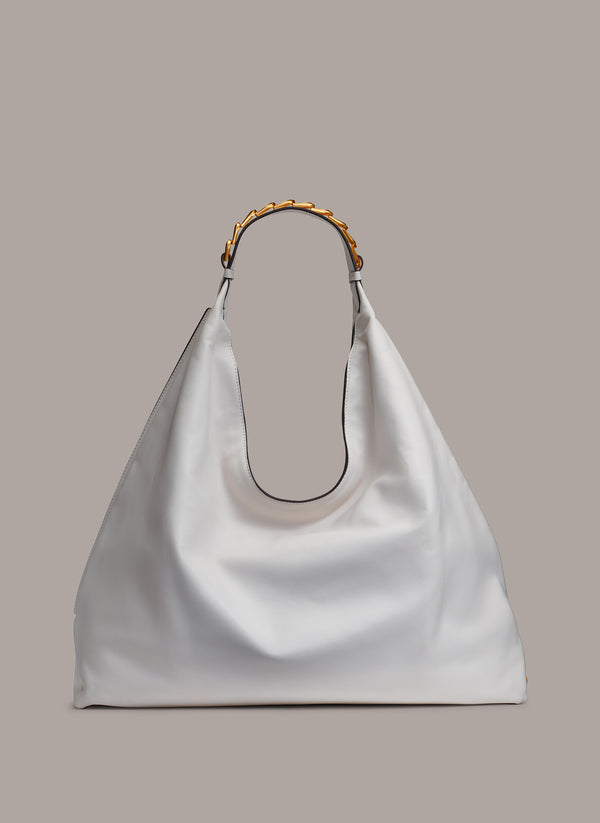 Donna Karan BELLMORE XL HOBO Brilliant White