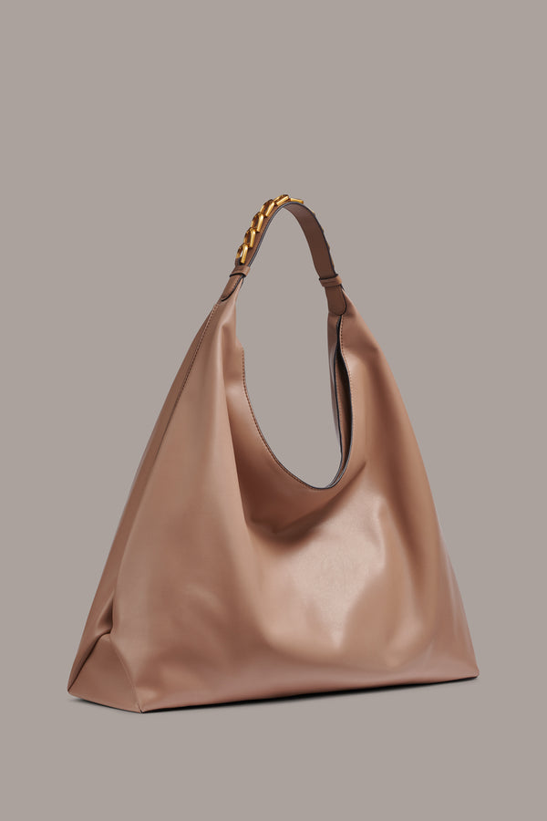 Donna Karan BELLMORE XL HOBO TOASTED ALMOND