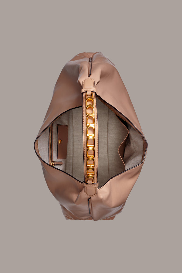 Donna Karan BELLMORE XL HOBO TOASTED ALMOND