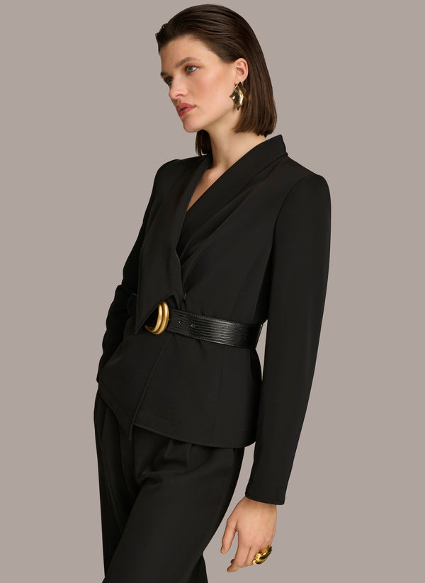 Donna Karan BELTED BLAZER Black