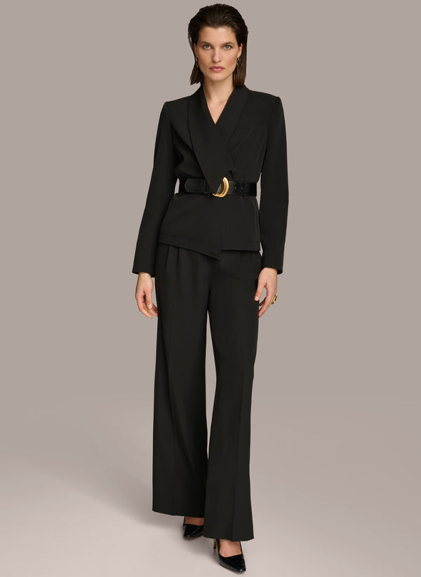 Donna Karan BELTED BLAZER Black