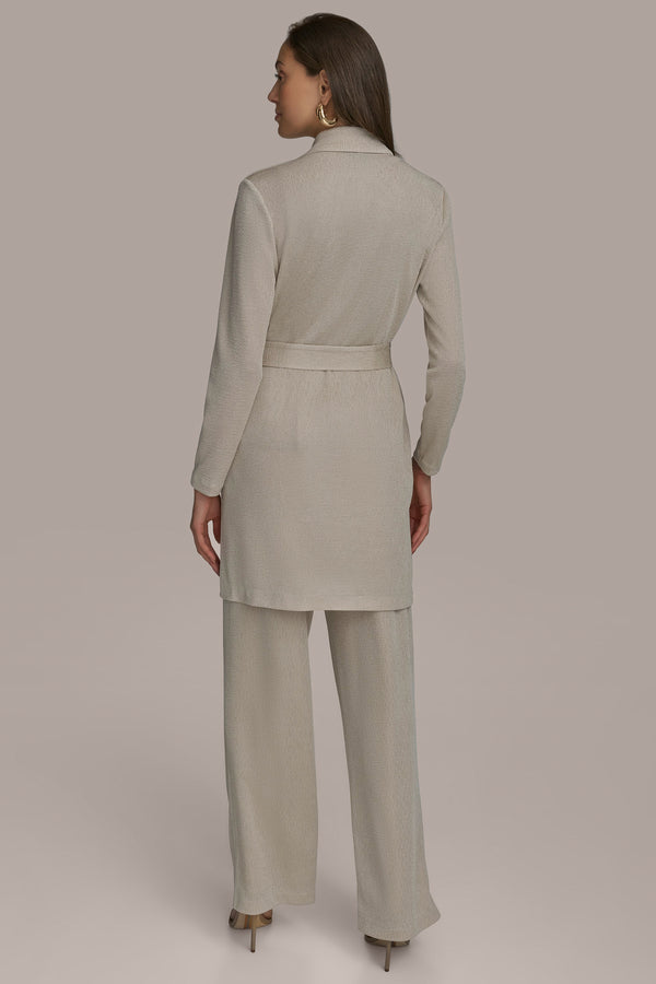 Donna Karan BELTED KNIT JACKET Grey
