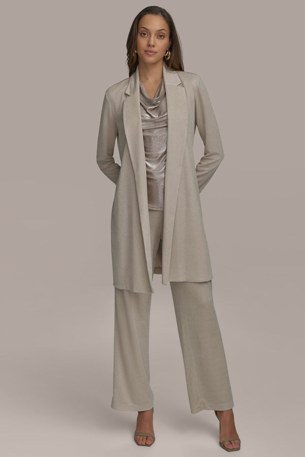 Donna Karan BELTED KNIT JACKET Grey