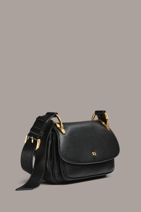 Donna Karan BOUCLÉ CROSSBODY BAG Black / Gold