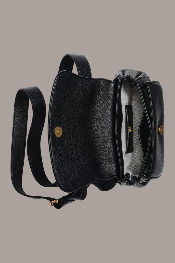 Donna Karan BOUCLÉ CROSSBODY BAG Black / Gold