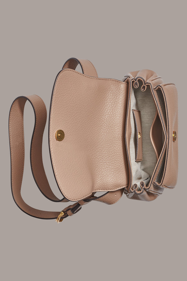 Donna Karan BOUCLÉ CROSSBODY BAG Toasted Almond