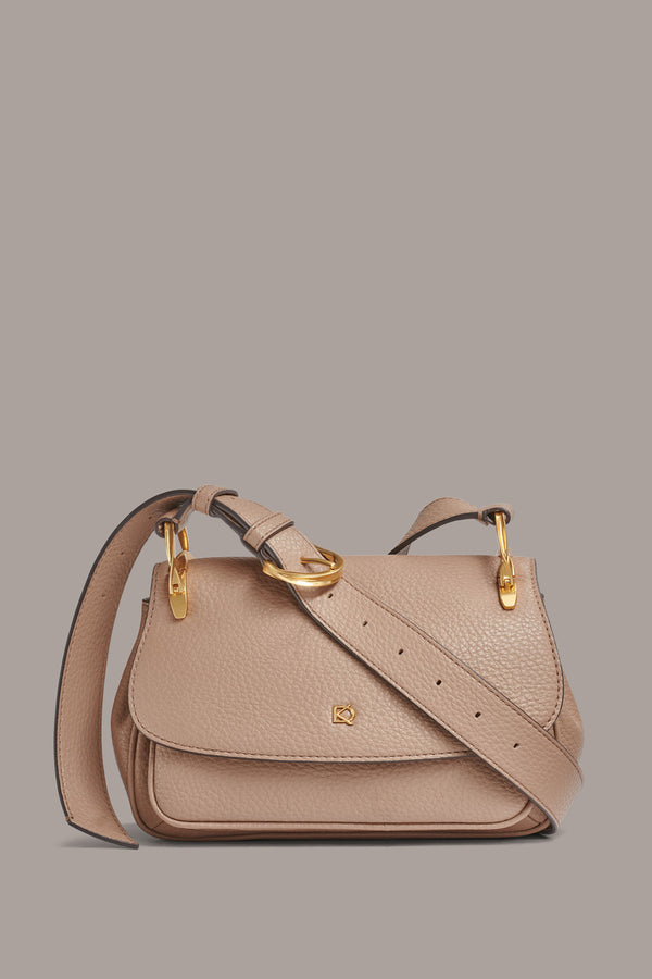 donna karan BOUCLÉ CROSSBODY BAG Toasted Almond