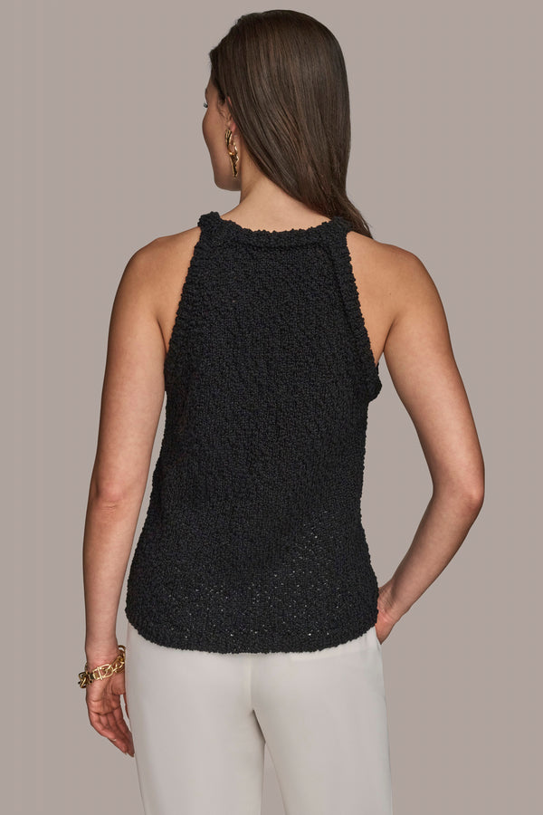 Donna Karan BOUCLÉ TOP Black
