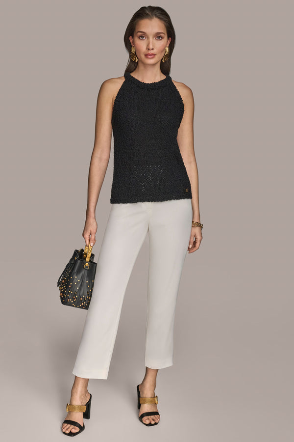 Donna Karan BOUCLÉ TOP Black