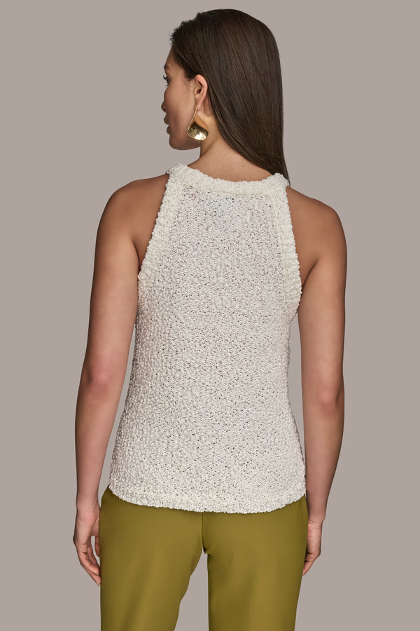 Donna Karan BOUCLÉ TOP Cream