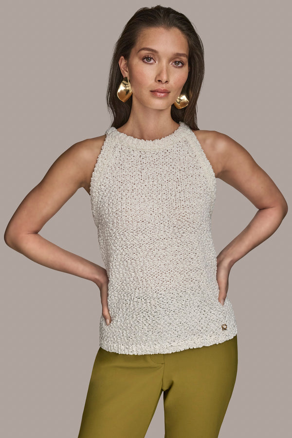 donna karan BOUCLÉ TOP cream