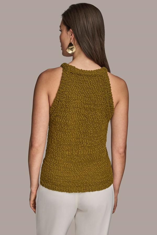 Donna Karan BOUCLÉ TOP Smoky Olive