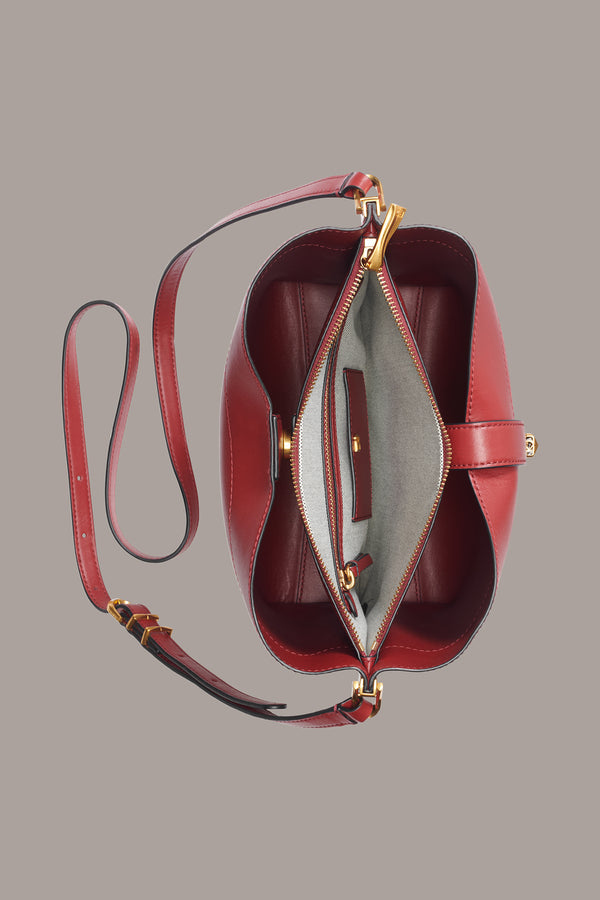 Donna Karan BRIDGEHAMPTON CROSSBODY CLARET