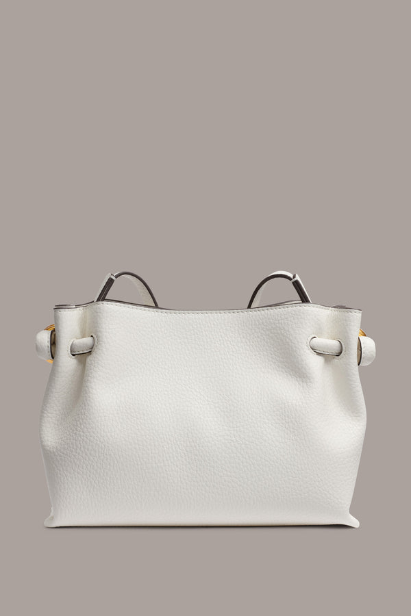 Donna Karan CASHMERE CROSSBODY BAG BRILLANT WHITE