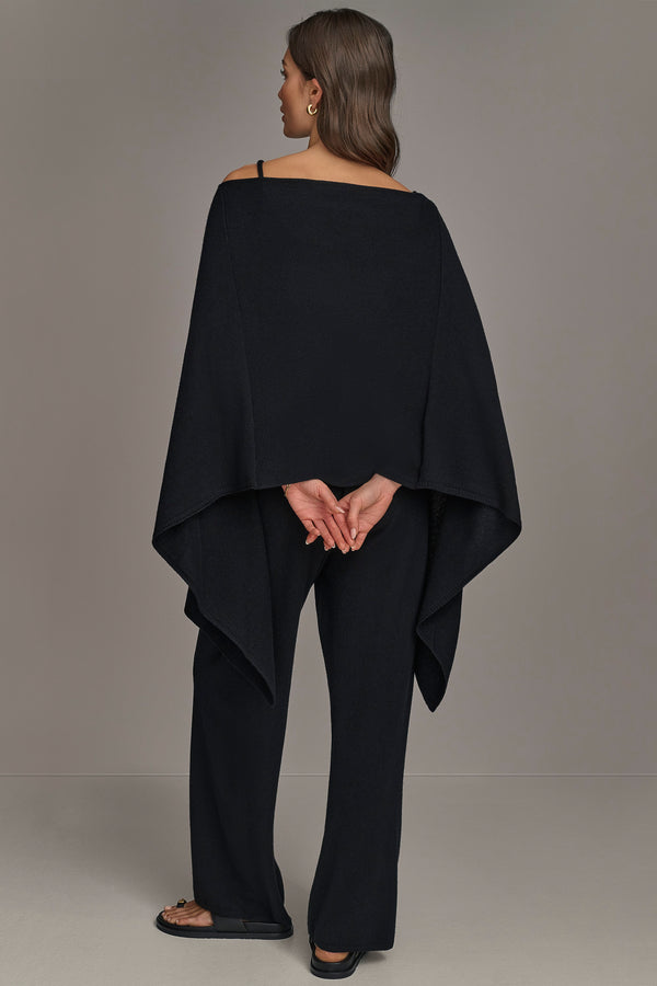 Donna Karan CASHMERE PONCHO Black