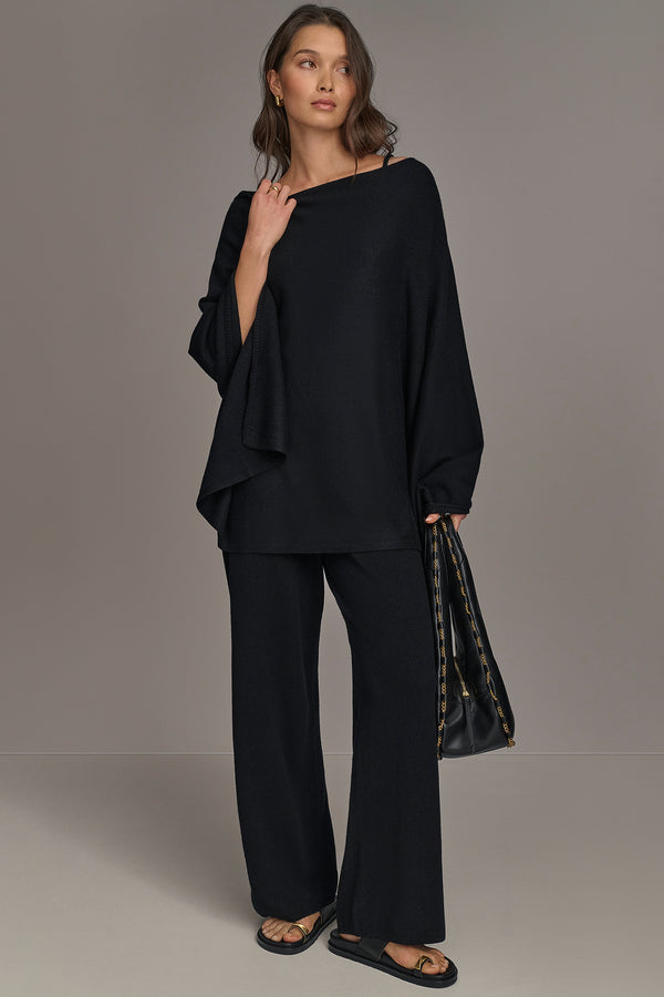 Donna Karan CASHMERE PONCHO Black