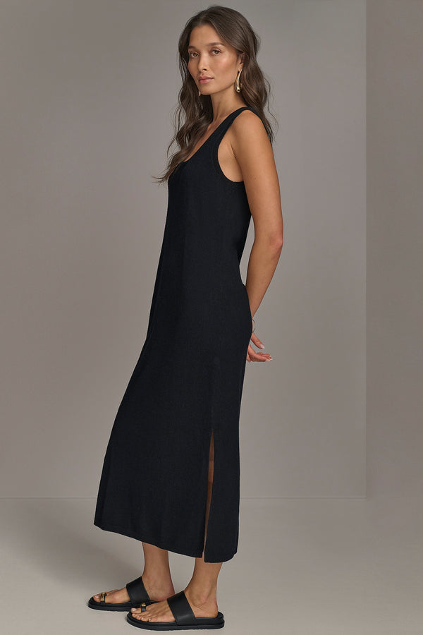 Donna Karan CASHMERE TANK DRESS Black