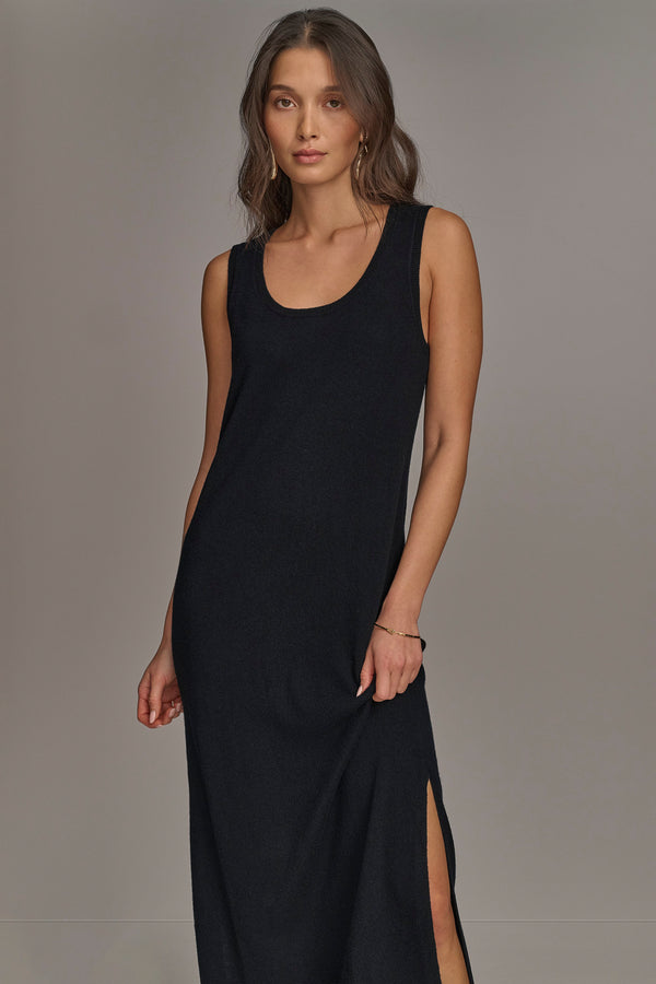 Donna Karan CASHMERE TANK DRESS Black
