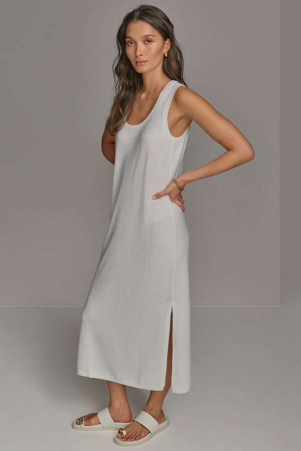 Donna Karan CASHMERE TANK DRESS CREAM
