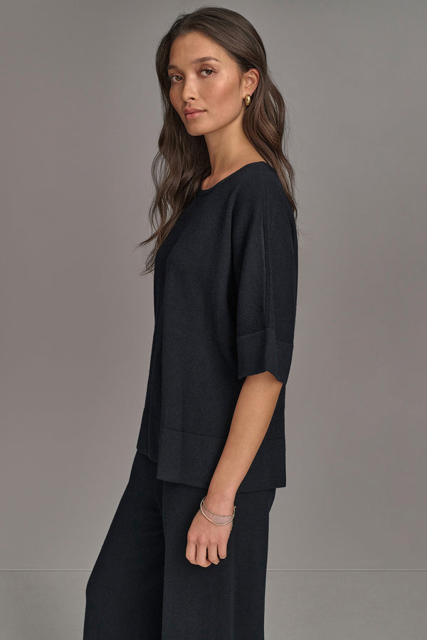 Donna Karan CASHMERE TOP Black