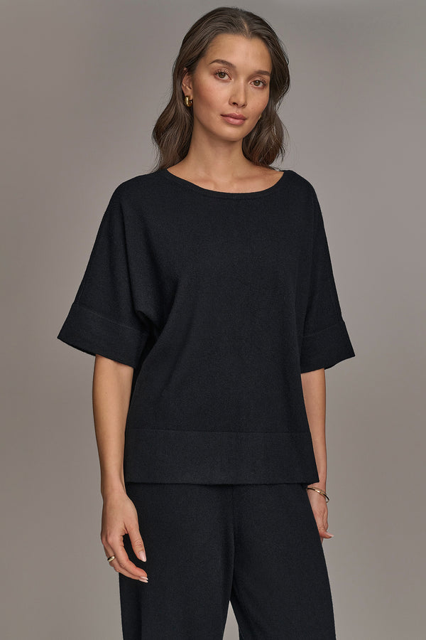 donna karan CASHMERE TOP Black