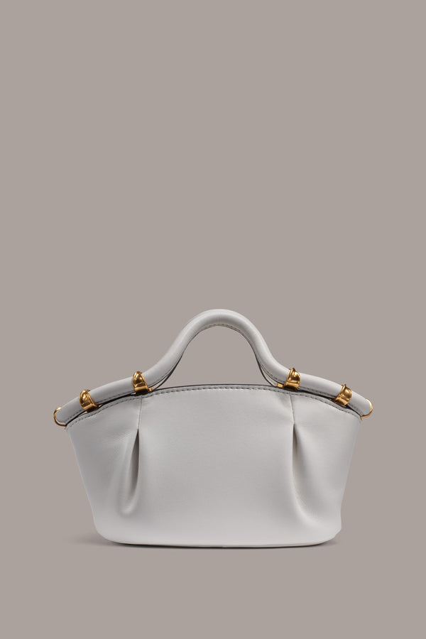 Donna Karan CHIFFON CROSSBODY BAG BRILLANT WHITE