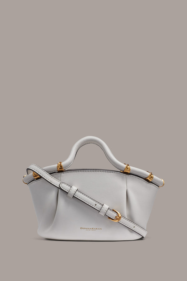 donna karan CHIFFON CROSSBODY BAG BRILLANT WHITE