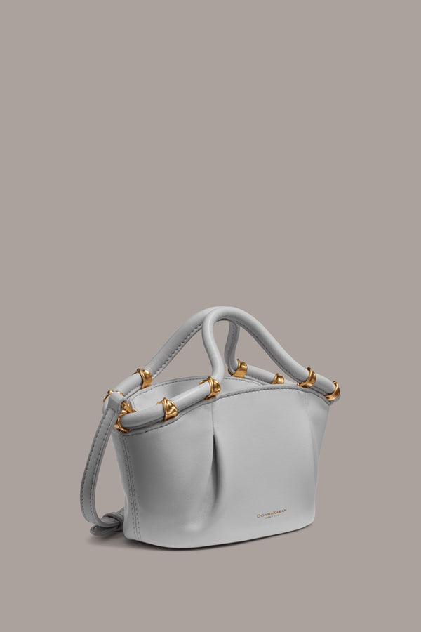 Donna Karan CHIFFON CROSSBODY BAG Pearl Grey