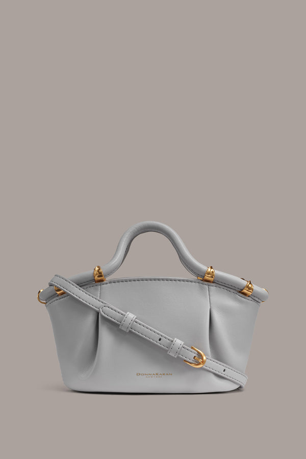 donna karan CHIFFON CROSSBODY BAG Pearl Grey