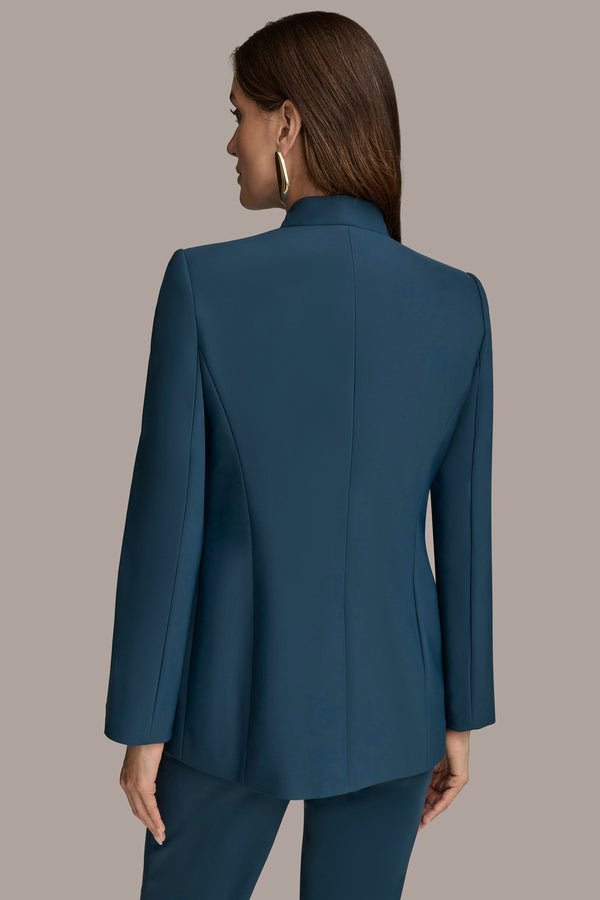 Donna Karan COLLARLESS SUIT BLAZER TIDE