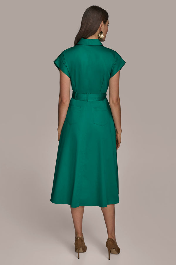 Donna Karan COTTON A LINE MIDI DRESS LAWN