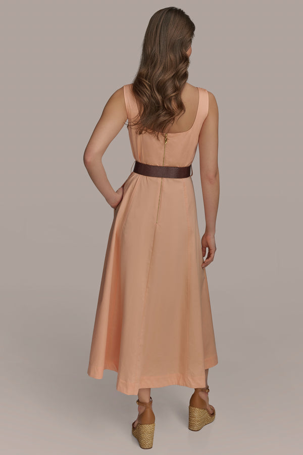 Donna Karan COTTON A LINE MIDI PEACH FUZZ